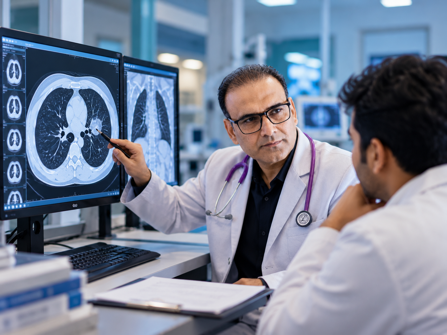 Ultrasound-guided sampling for lung cancer diagnosis